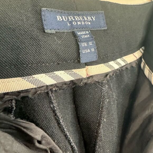 SALE! Black Burberry Classic Wool Trousers Size 10 EUC - Picture 5 of 6